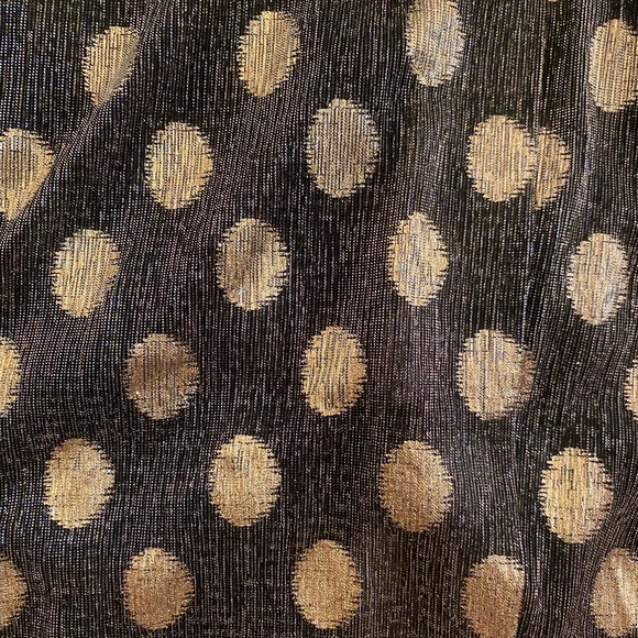 Anthropologie Metallic Gold Dot Wedding Guest Dress - Picture 2 of 4